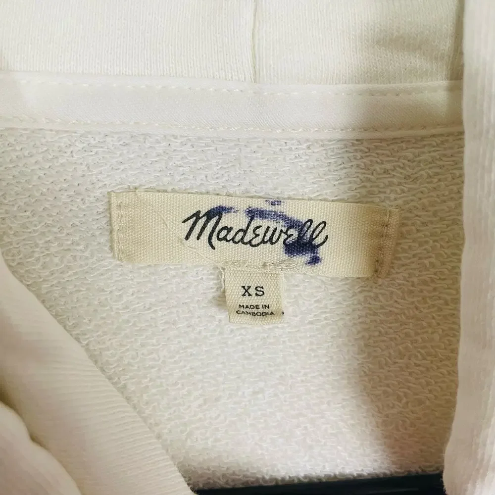 Madewell Relaxed Raglan Sleeve 365 Terry Ootoya Hoodie Sweatshirt US Women's XS - Picture 5 of 6